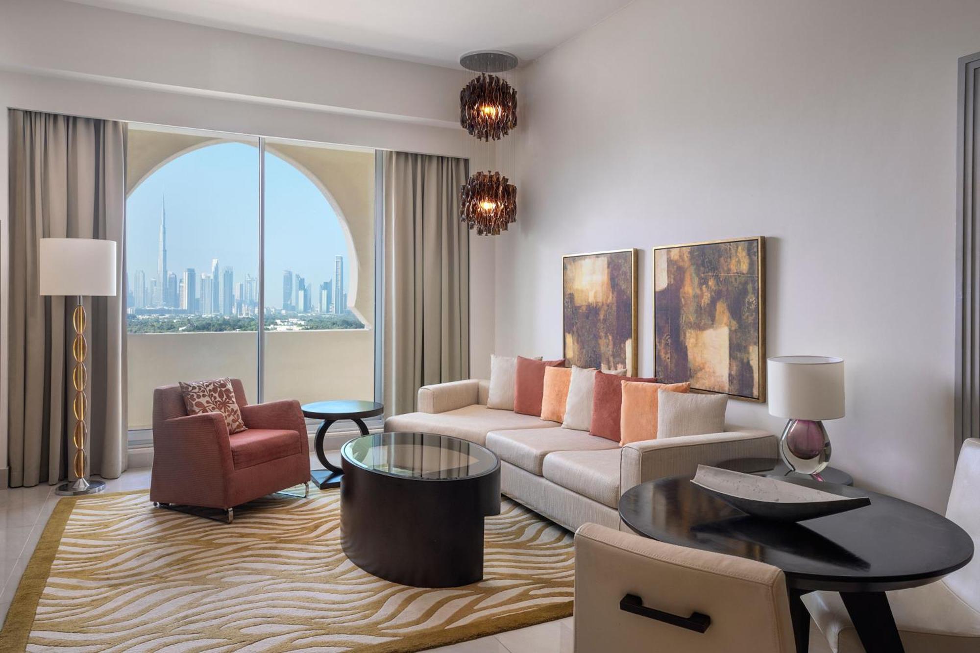 Marriott Executive Apartments Al Jaddaf, Dubai Buitenkant foto Living room